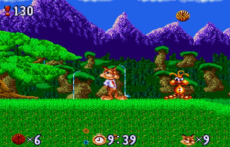 Bubsy in Claws Encounters of the Furred Kind snes