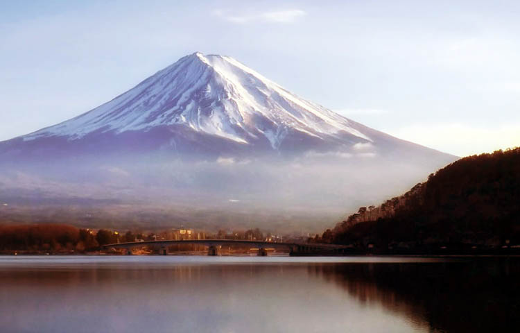 ubicacion y la altura del monte Fuji