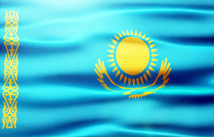 bandera de Kazajistan