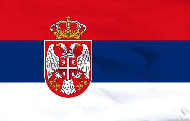 bandera de Serbia