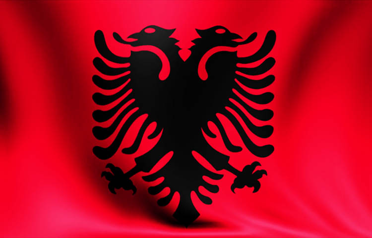 bandera de albania
