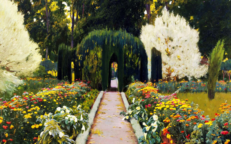 Quién fue el pintor de Jardín de Aranjuez. Glorieta II