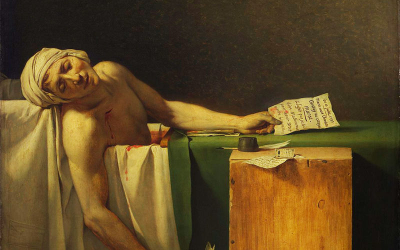 Quién fue el pintor de La muerte de Marat