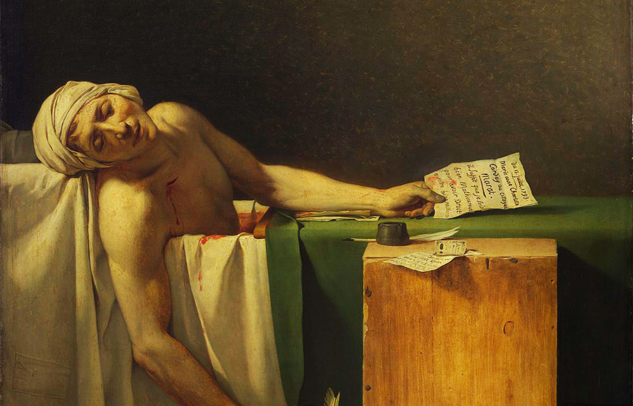 Quién fue el pintor de La muerte de Marat