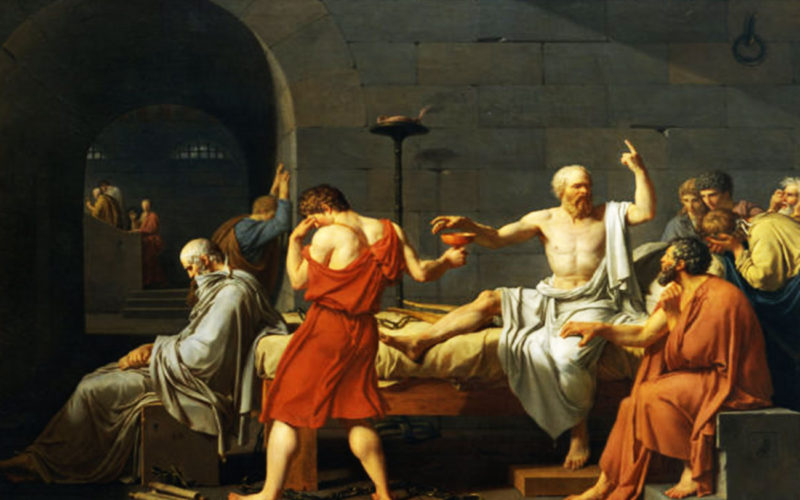 Quién fue el pintor de La muerte de Sócrates