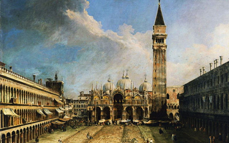 Quién fue el pintor de La plaza de San Marcos de Venecia