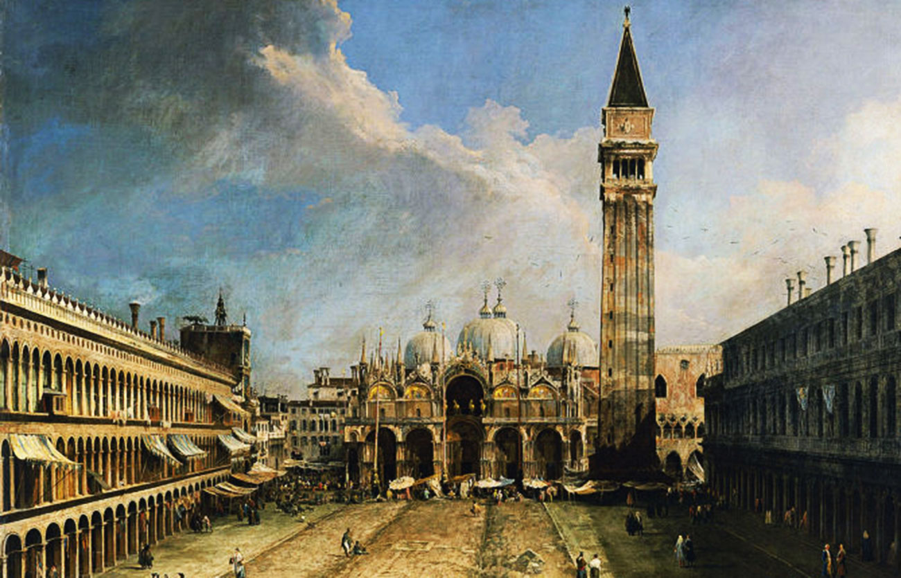 Quién fue el pintor de La plaza de San Marcos de Venecia