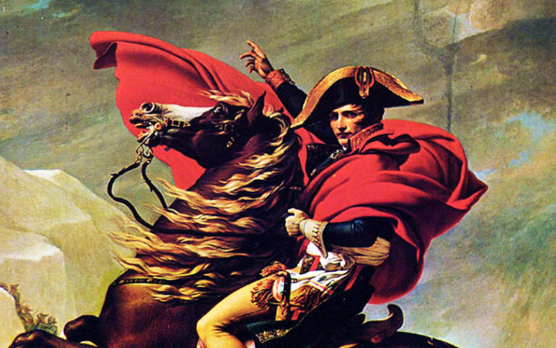 Quién fue el pintor de Napoleón cruzando los Alpes