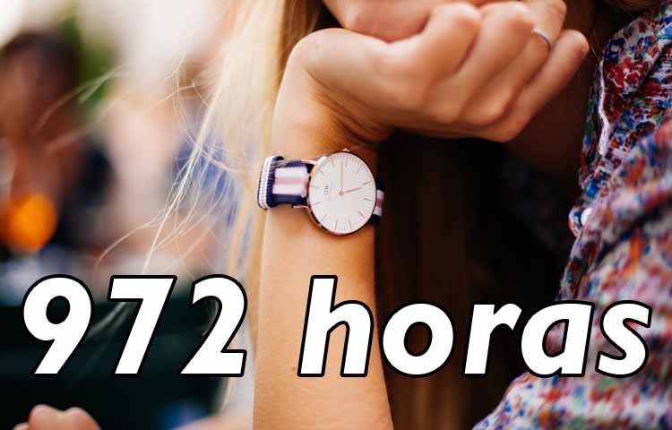 Cuántos días son 972 horas