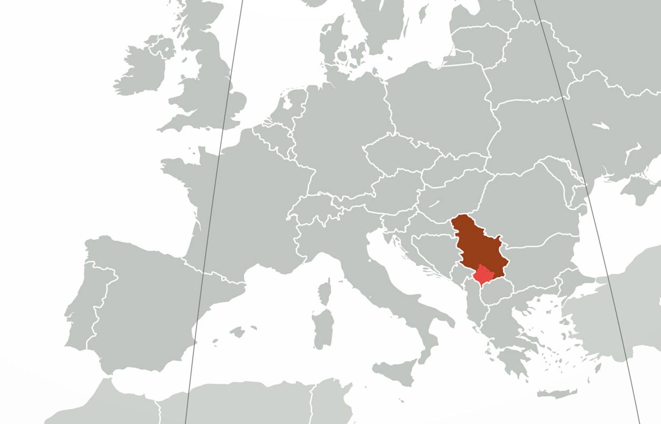 Dónde está Serbia