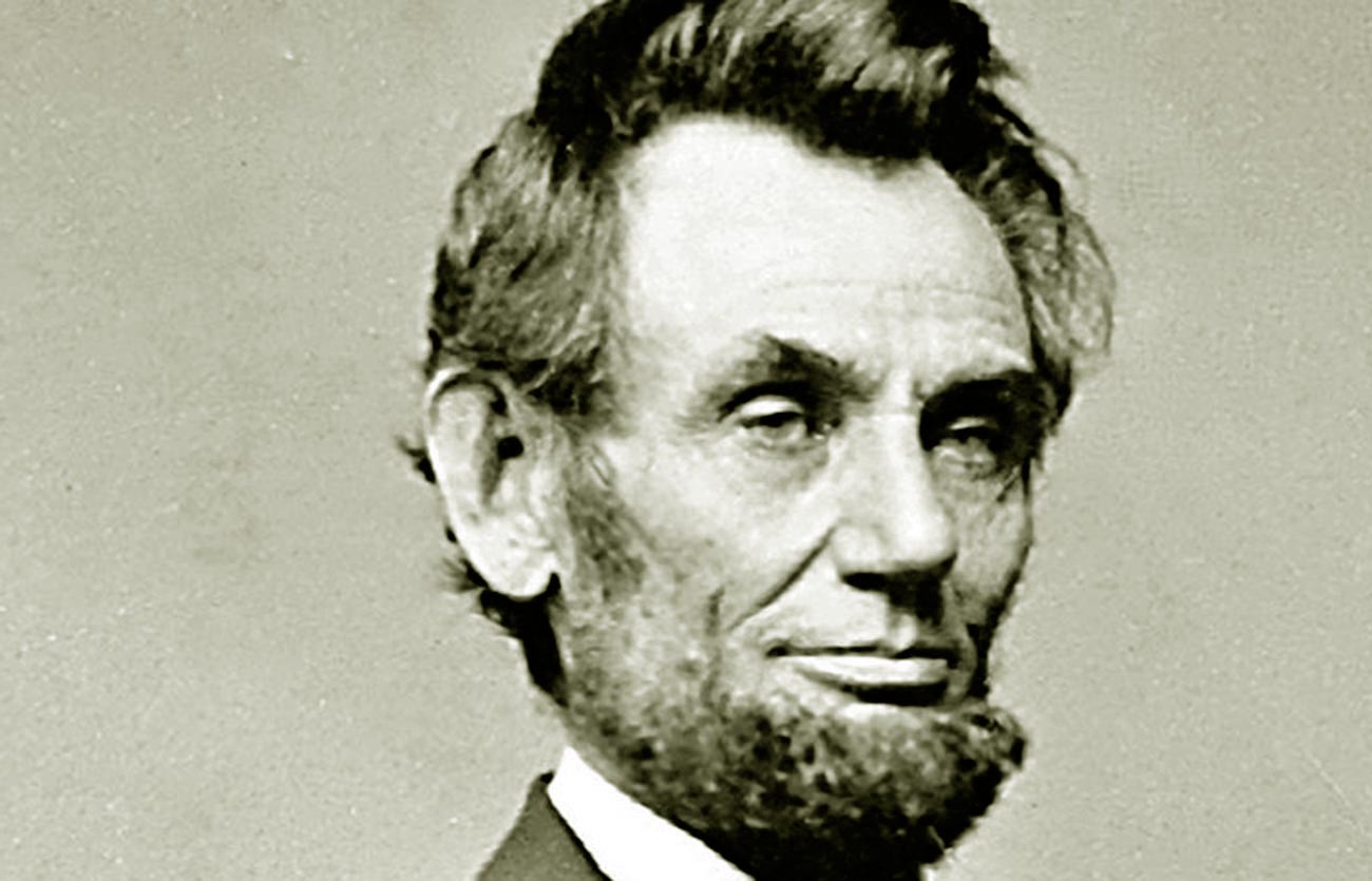 El presidente Abraham Lincoln de Estados Unidos