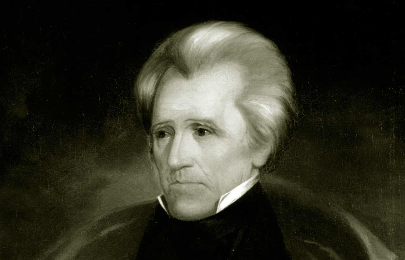 El presidente Andrew Jackson de Estados Unidos