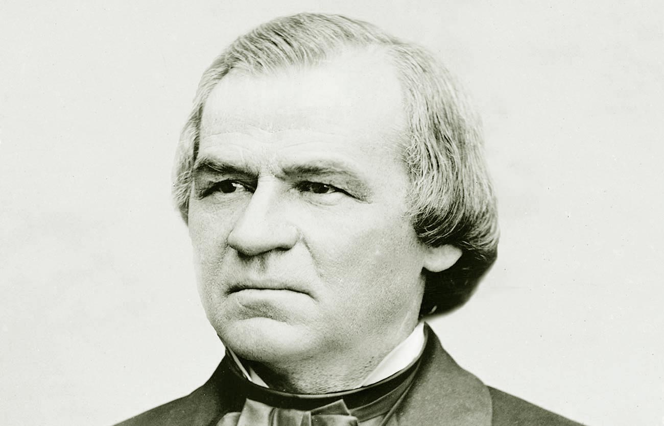 El presidente Andrew Johnson de Estados Unidos