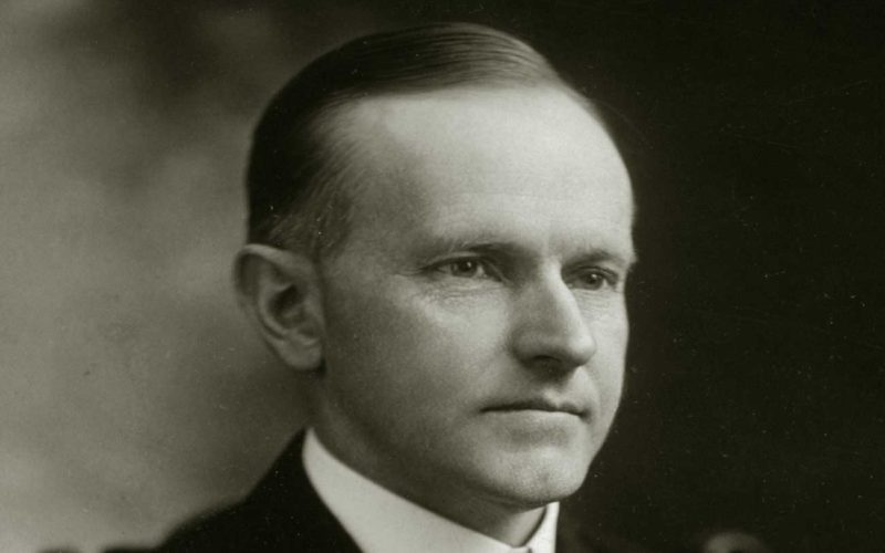 El presidente Calvin Coolidge de Estados Unidos