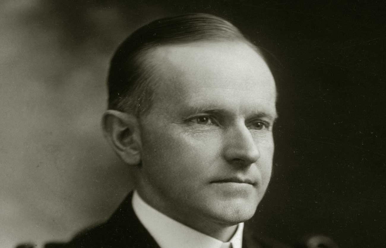 El presidente Calvin Coolidge de Estados Unidos