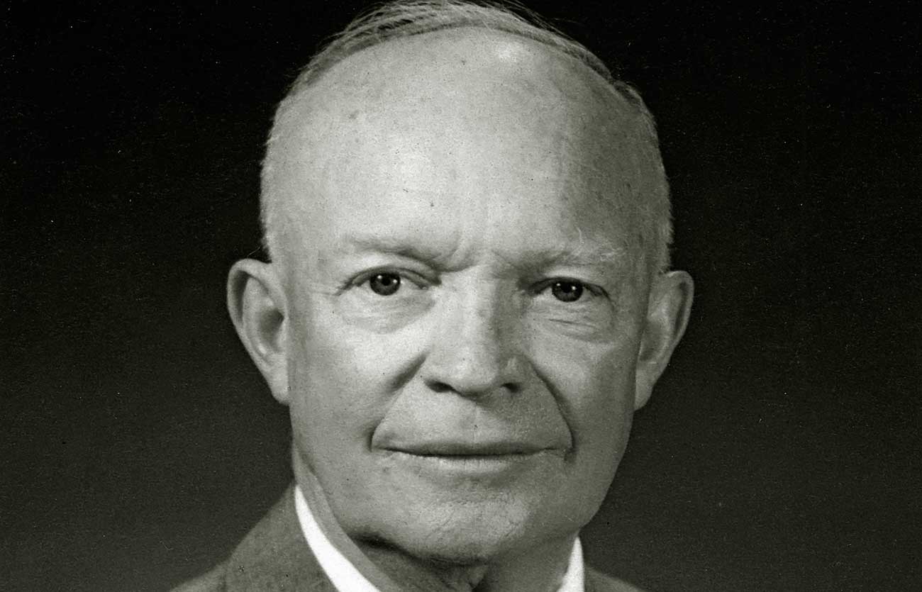 El presidente Dwight D. Eisenhower de Estados Unidos