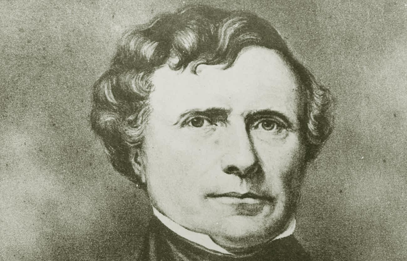 El presidente Franklin Pierce de Estados Unidos