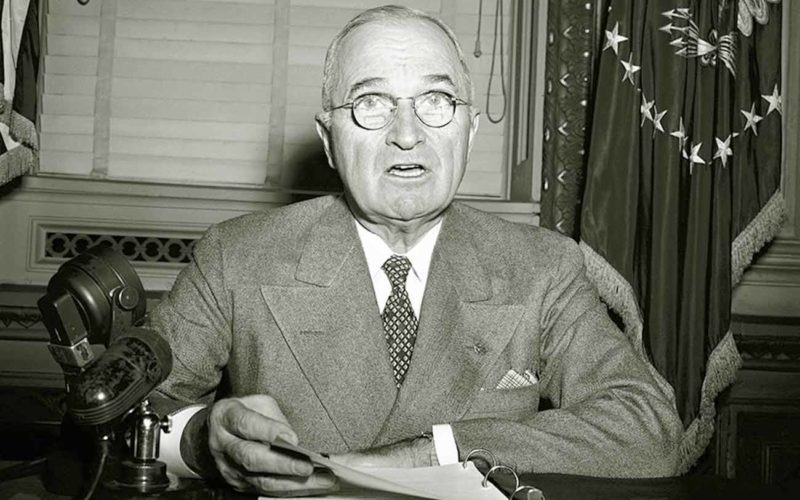 El presidente Harry S. Truman de Estados Unidos