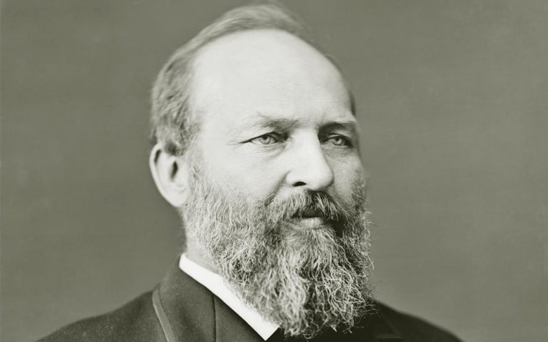 El presidente James A. Garfield de Estados Unidos