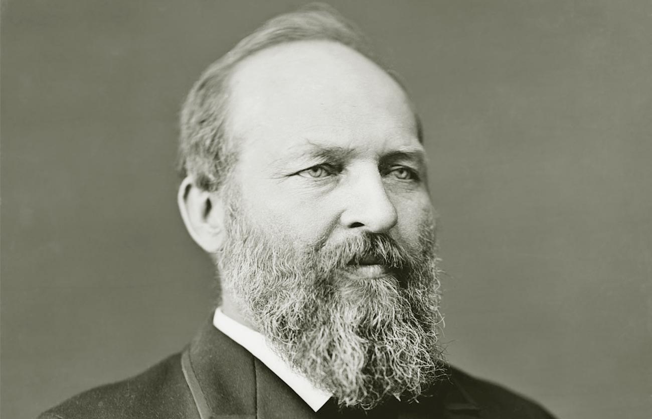 El presidente James A. Garfield de Estados Unidos