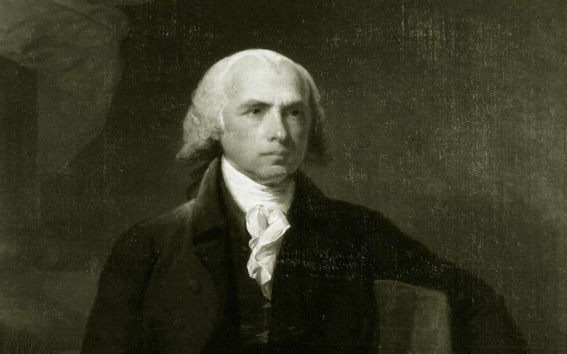 El presidente James Madison de Estados Unidos