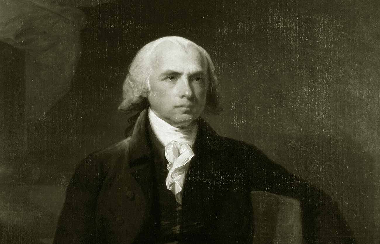 El presidente James Madison de Estados Unidos