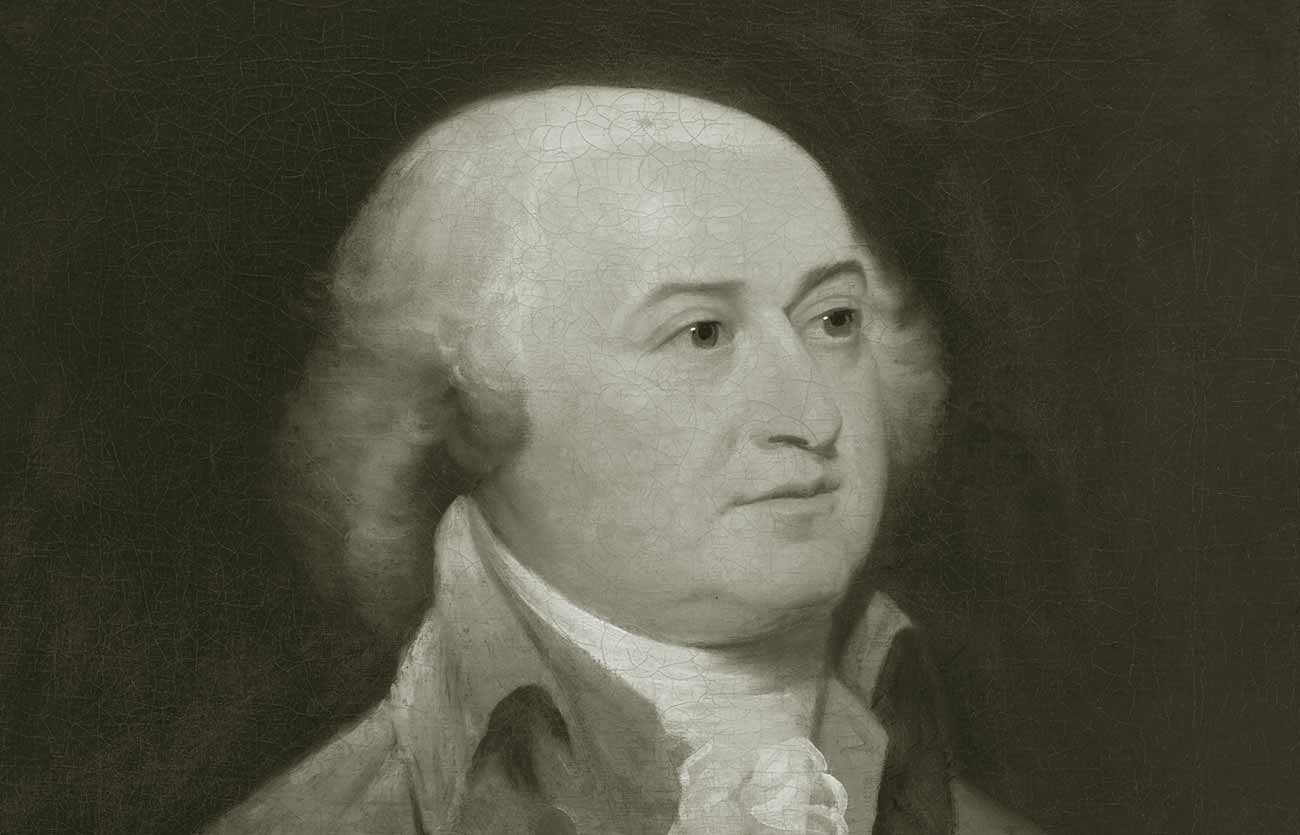 El presidente John Adams de Estados Unidos