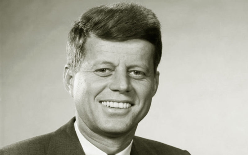 El presidente John F. Kennedy de Estados Unidos