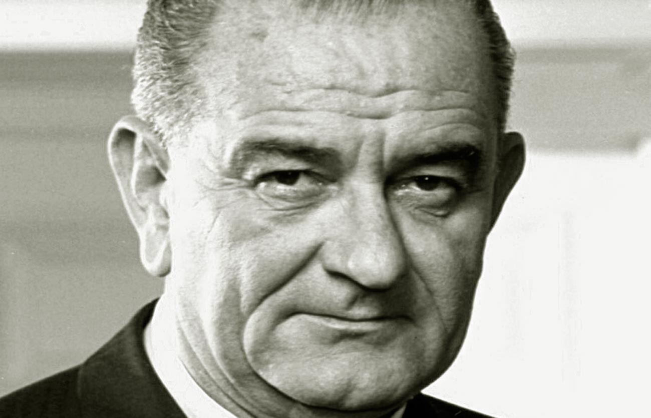 El presidente Lyndon B. Johnson de Estados Unidos