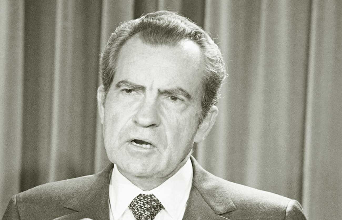 El presidente Richard Nixon de Estados Unidos