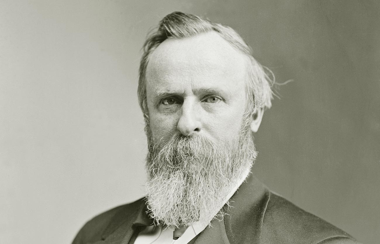 El presidente Rutherford B. Hayes de Estados Unidos