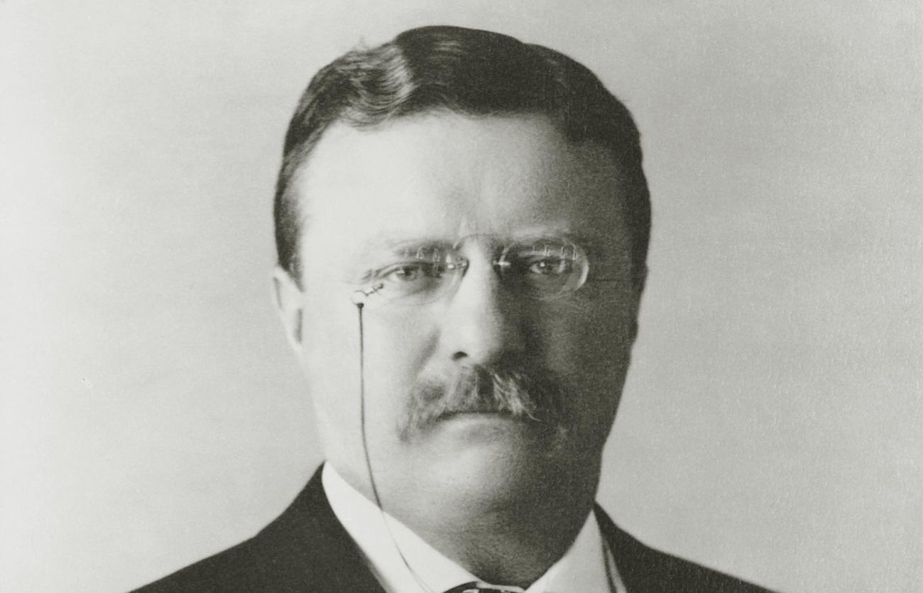 El presidente Theodore Roosevelt de Estados Unidos