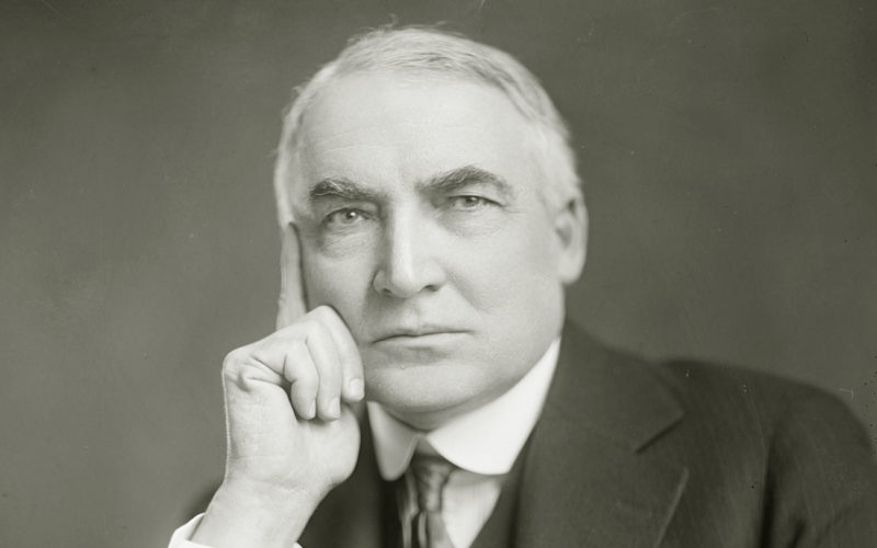 El presidente Warren G. Harding de Estados Unidos