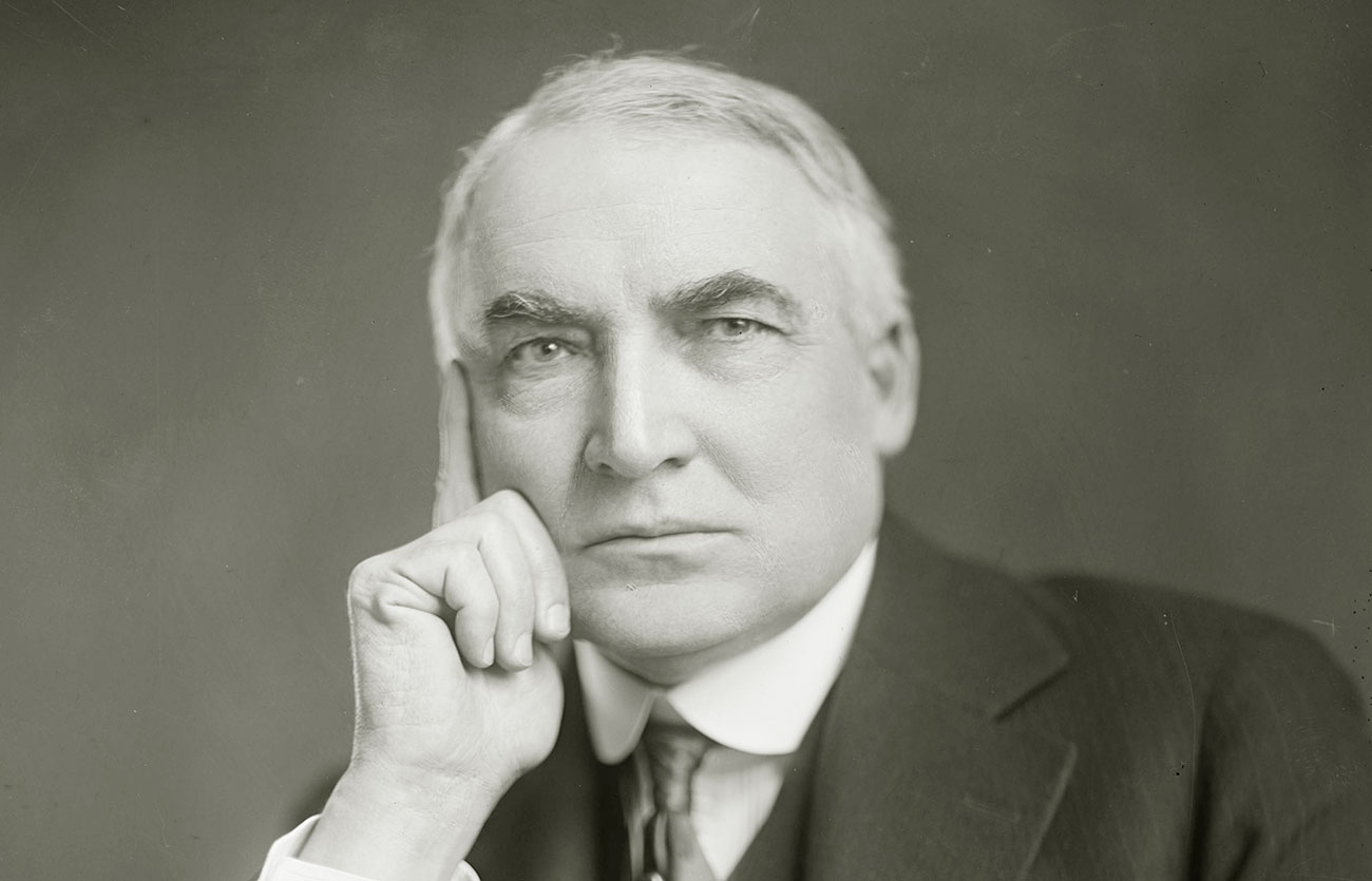 El presidente Warren G. Harding de Estados Unidos