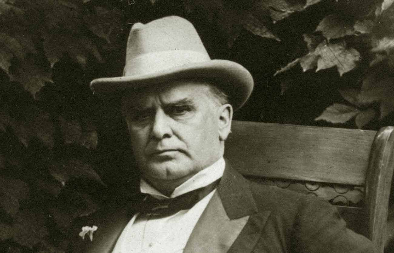 El presidente William McKinley de Estados Unidos