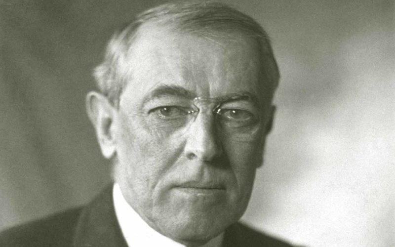 El presidente Woodrow Wilson de Estados Unidos