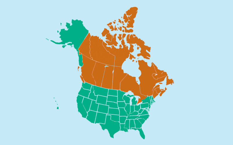 És más grande Canadá o Estados Unidos
