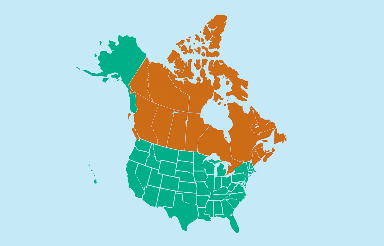 És más grande Canadá o Estados Unidos