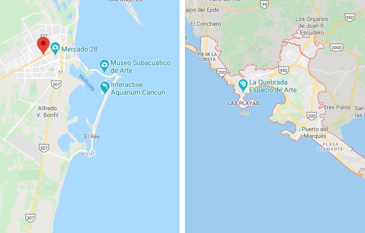 Qué es más grande Acapulco o Cancún