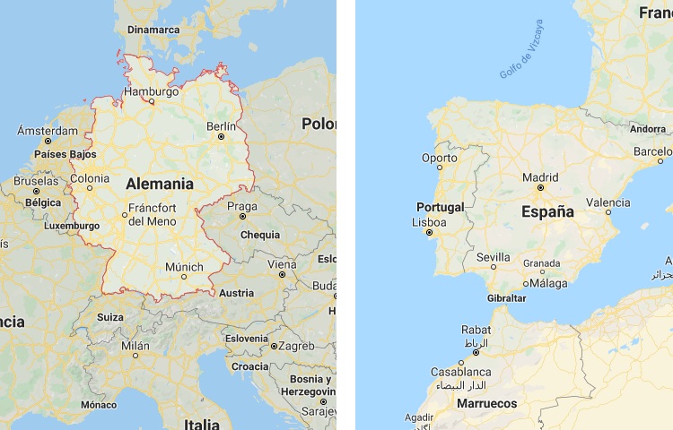 Qué es más grande Alemania o España