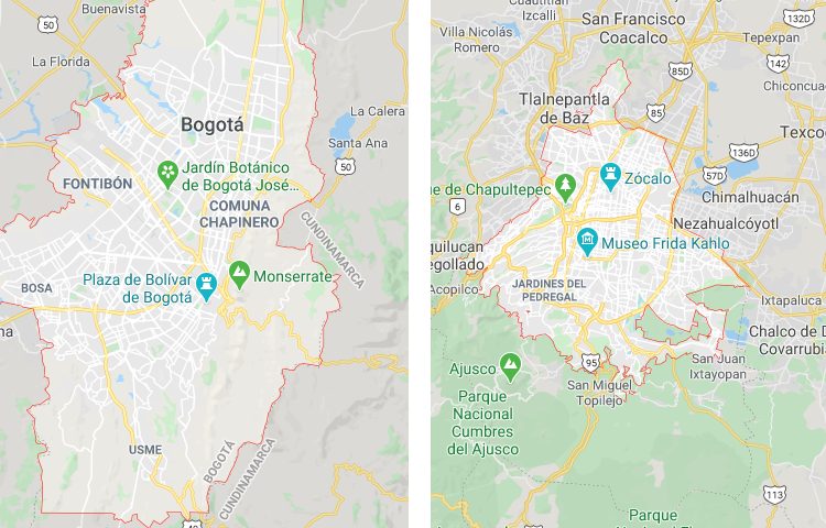 Qué es más grande Bogotá o Ciudad de México