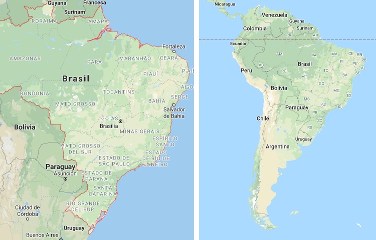 Qué es más grande Brasil o Argentina