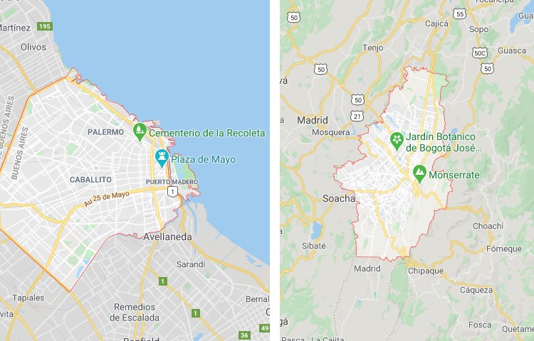 Qué es más grande Buenos Aires o Bogotá