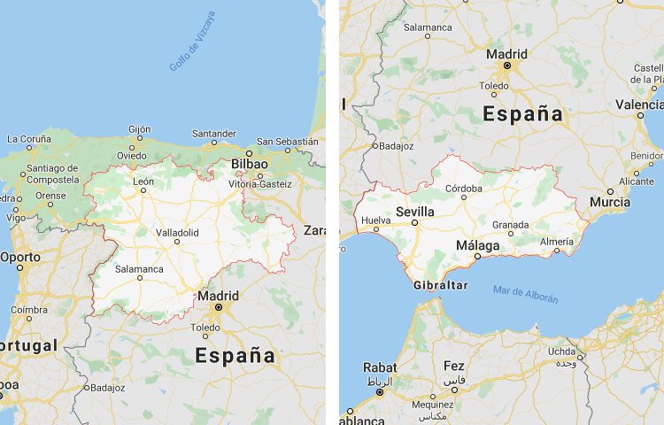 Qué es más grande Castilla León o Andalucía