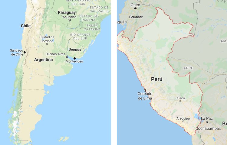 Qué es más grande Chile o Perú