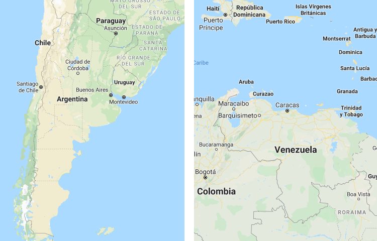 ¿Quién es más grande entre Venezuela y Chile