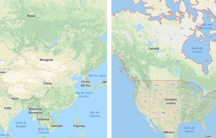 Qué es más grande China o Canadá