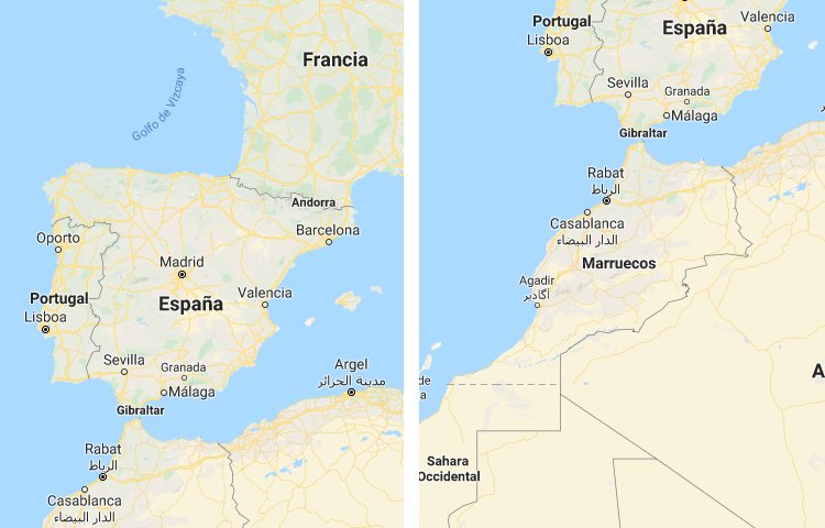 Qué es más grande España o Marruecos