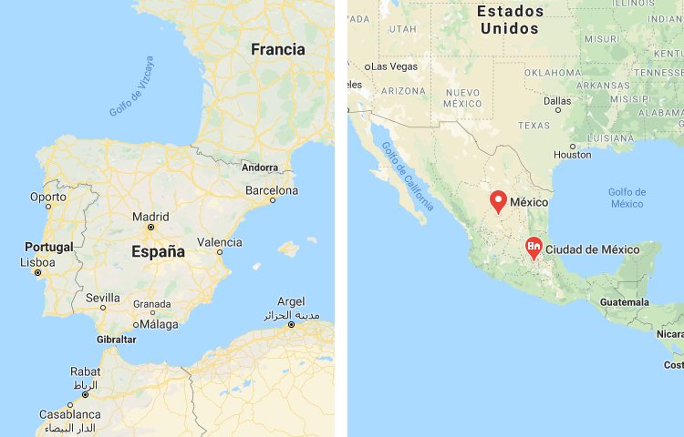 Qué es más grande España o México