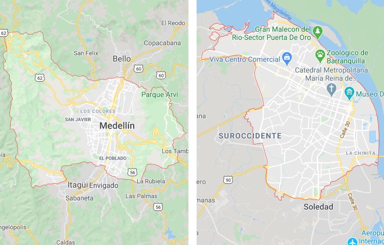 Qué es más grande Medellín o Barranquilla